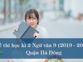 Đề thi học kì 2 Ngữ văn 9 (2019 - 2020) Quận Hà Đông
