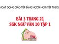 Bài 3 trang 21 SGK Ngữ văn 10 tập 1