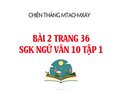Bài 2 trang 36 SGK Ngữ văn 10 tập 1