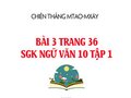 Bài 3 trang 36 SGK Ngữ văn 10 tập 1