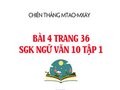 Bài 4 trang 36 SGK Ngữ văn 10 tập 1