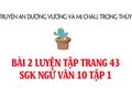 Bài 2 luyện tập trang 43 SGK Ngữ văn 10 tập 1
