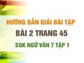 Bài 2 trang 45 SGK Ngữ văn 7 tập 1 