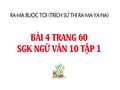 Bài 4 trang 60 SGK Ngữ văn 10 tập 1