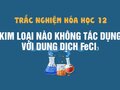 Kim loại nào sau đây không tác dụng với dung dịch FeCl3 ?