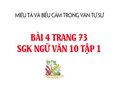 Bài 4 trang 73 SGK Ngữ văn 10 tập 1