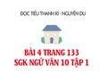 Bài 4 trang 133 SGK Ngữ văn 10 tập 1