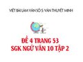 Đề 4 trang 53 SGK Ngữ văn 10 tập 2