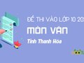 Đề thi tuyển sinh vào lớp 10 môn Văn năm 2020 Thanh Hóa