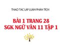 Bài 1 trang 28 SGK Ngữ văn 11 tập 1