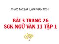 Bài 3 trang 26 SGK Ngữ văn 11 tập 1