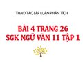 Bài 4 trang 26 SGK Ngữ văn 11 tập 1
