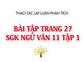 Bài tập trang 27 SGK Ngữ văn 11 tập 1