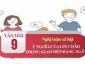 Nghị luận về ý nghĩa của lời chào trong giao tiếp hàng ngày