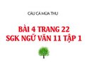Cách gieo vần trong bài thơ Câu cá mùa thu có gì đặc biệt?