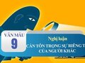 Nghị luận Cần tôn trọng sự riêng tư của người khác
