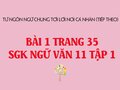 Bài 1 trang 35 SGK Ngữ văn 11 tập 1