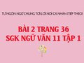 Bài 2 trang 36 SGK Ngữ văn 11 tập 1