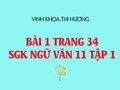 Bài 1 trang 34 SGK Ngữ văn 11 tập 1