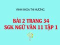 Bài 2 trang 34 SGK Ngữ văn 11 tập 1