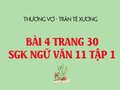 Bài 4 trang 30 SGK Ngữ văn 11 tập 1