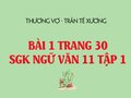 Bài 1 trang 30 SGK Ngữ văn 11 tập 1