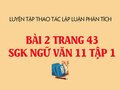 Bài 2 trang 43 SGK Ngữ văn 11 tập 1