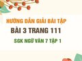 Bài 3 trang 111 SGK Ngữ văn 7 tập 1 
