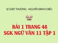 Bài 1 trang 48 SGK Ngữ văn 11 tập 1