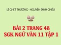 Bài 2 trang 48 SGK Ngữ văn 11 tập 1