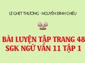 Bài luyện tập trang 48 SGK Ngữ văn 11 tập 1