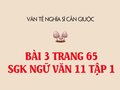 Bài 3 trang 65 SGK Ngữ văn 11 tập 1