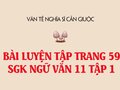 Bài luyện tập trang 59 SGK Ngữ văn 11 tập 1