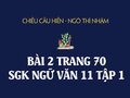 Bài 2 trang 70 SGK Ngữ văn 11 tập 1