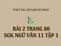 Bài 2 trang 80 SGK Ngữ văn 11 tập 1