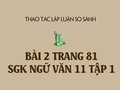 Bài 2 trang 81 SGK Ngữ văn 11 tập 1