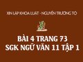 Bài 4 trang 73 SGK Ngữ văn 11 tập 1
