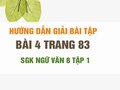 Bài 4 trang 83 SGK Ngữ văn 8 tập 1 