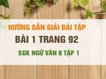 Bài 1 trang 92 SGK Ngữ văn 8 tập 1