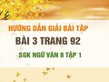 Bài 3 trang 92 SGK Ngữ văn 8 tập 1 