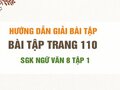 Bài tập trang 110 SGK Ngữ văn 8 tập 1
