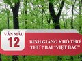 Bình giảng khổ thơ thứ 7 bài Việt Bắc
