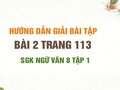 Bài 2 trang 113 SGK Ngữ văn 8 tập 1 
