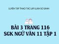 Bài 3 trang 116 SGK Ngữ văn 11 tập 1