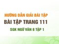 Bài tập trang 111 SGK Ngữ văn 8 tập 1