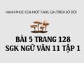 Bài 5 trang 128 SGK Ngữ văn 11 tập 1
