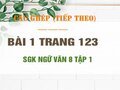 Bài 1 trang 123 SGK Ngữ văn 8 tập 1 