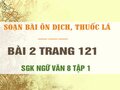 Bài 2 trang 121 SGK Ngữ văn 8 tập 1 