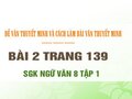 Bài 2 trang 139 SGK Ngữ văn 8 tập 1 