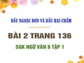 Bài 2 trang 136 SGK Ngữ văn 8 tập 1 